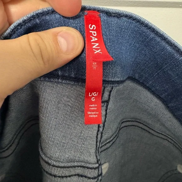 070 SPANX Women's Cropped Kick Flare Denim Pant - Vintage Indigo Blue, Medium - Picture 6 of 9